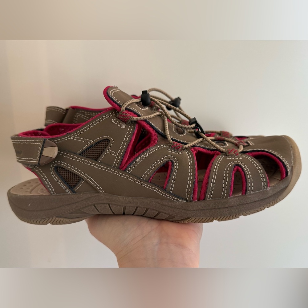 Eddie Bauer Mary Water‎ Shoes Sandals Hiking Camping Sz 8 Sport Pink Closed Toe